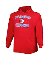 Men's Red La Clippers Big and Tall Heart & Soul Pullover Hoodie