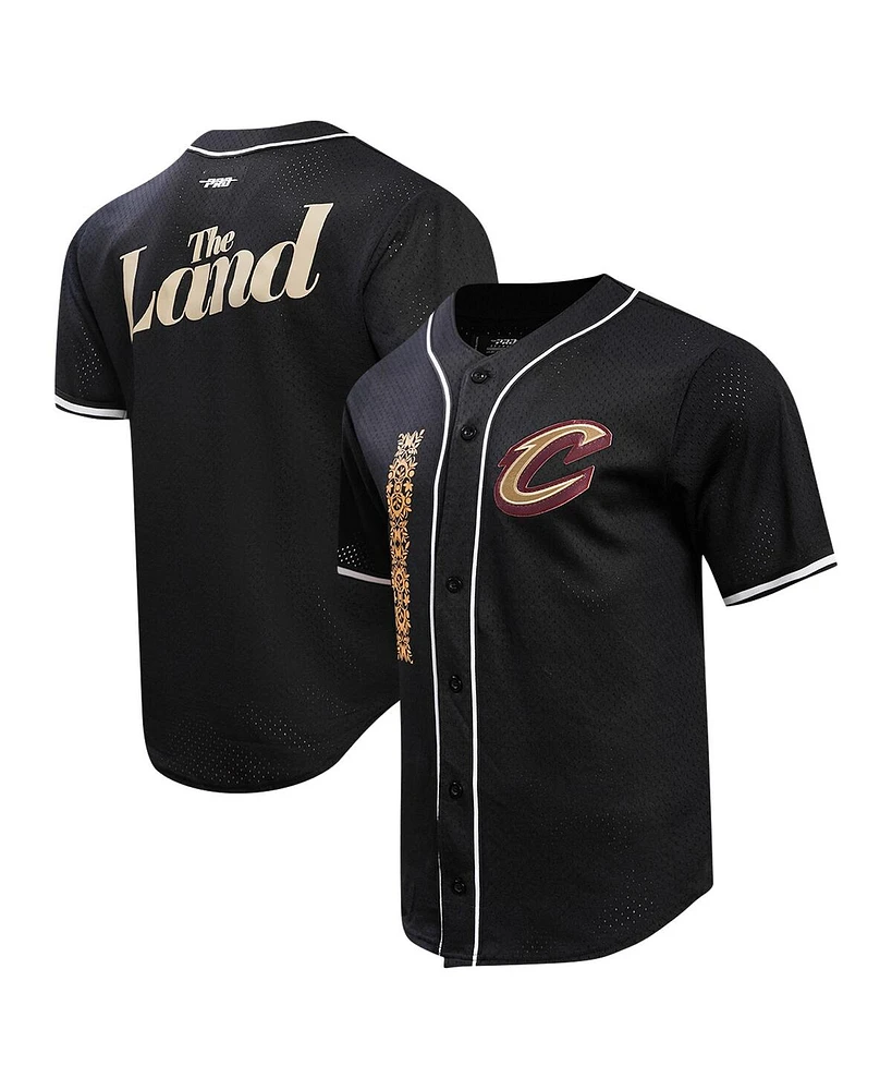 Men's Pro Standard Black Cleveland Cavaliers 2023/24 City Edition Mesh Baseball Jersey