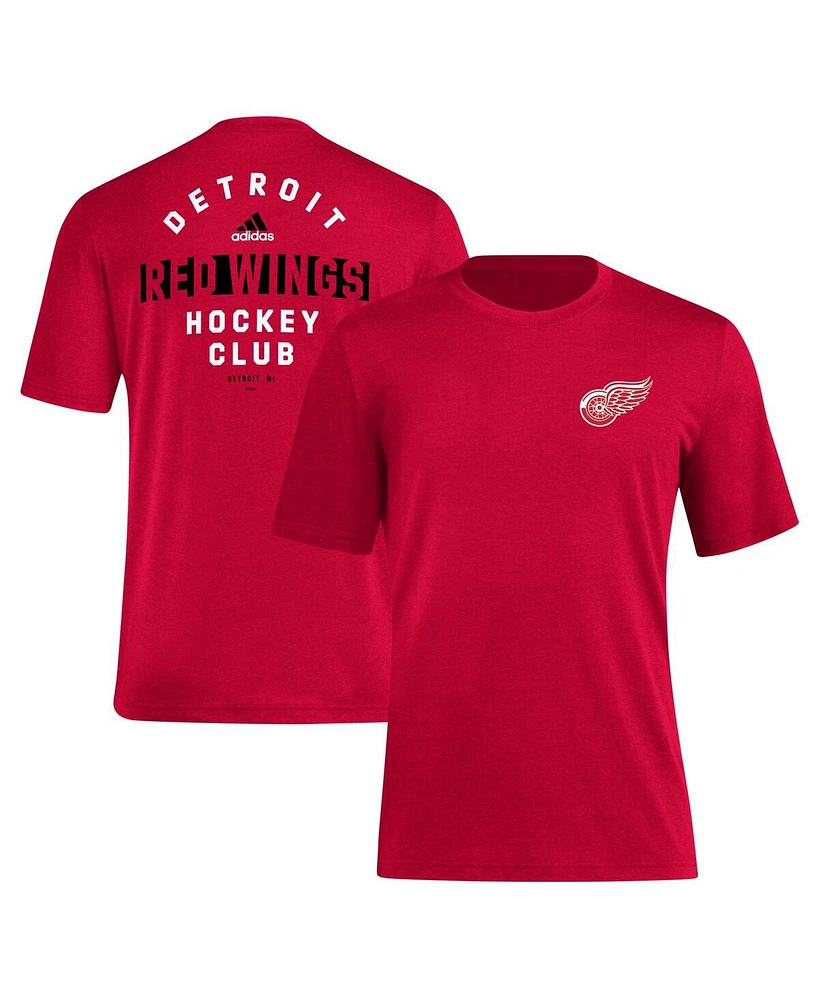 Men's adidas Red Detroit Wings Blend T-shirt