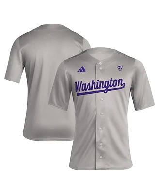 Men's adidas Gray Washington Huskies Replica Jersey Baseball