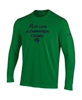 Men's Under Armour Green Notre Dame Fighting Irish Play Like A Champion Today Long Sleeve Performance T-shirt