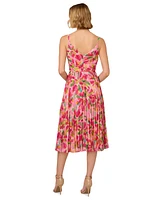 Adrianna Papell Women's Floral-Print Pleated Midi Dress