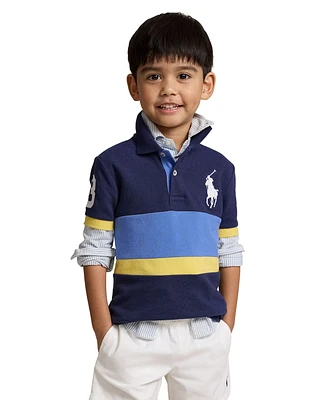 Polo Ralph Lauren Toddler and Little Boys Big Pony Cotton Mesh Shirt