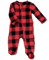 Baby Mode Boys or Girls Fleece Zippered Footies, Pack of 2