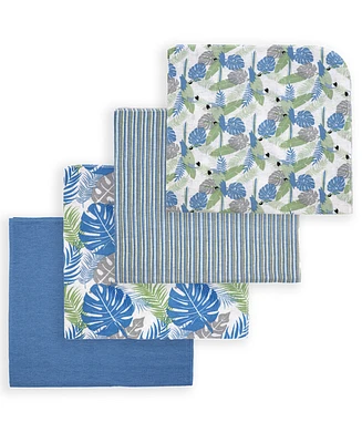 Tendertyme Baby Boys or Girls Tropical Islands Receiving Blankets, Pack of 4