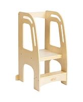 ECR4Kids Kids ECR4 Chef's Helper Kitchen Tower, Step Stool, Natural