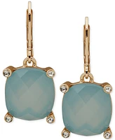 Anne Klein Gold-Tone Pave & Color Stone Drop Earrings