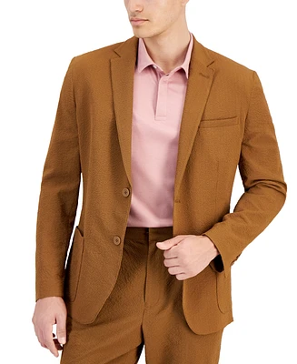Alfani Men's Classic-Fit Textured Seersucker Suit Jacket, Created for Macy's
