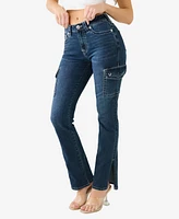 True Religion Women's Slim Denim Cargo Pant