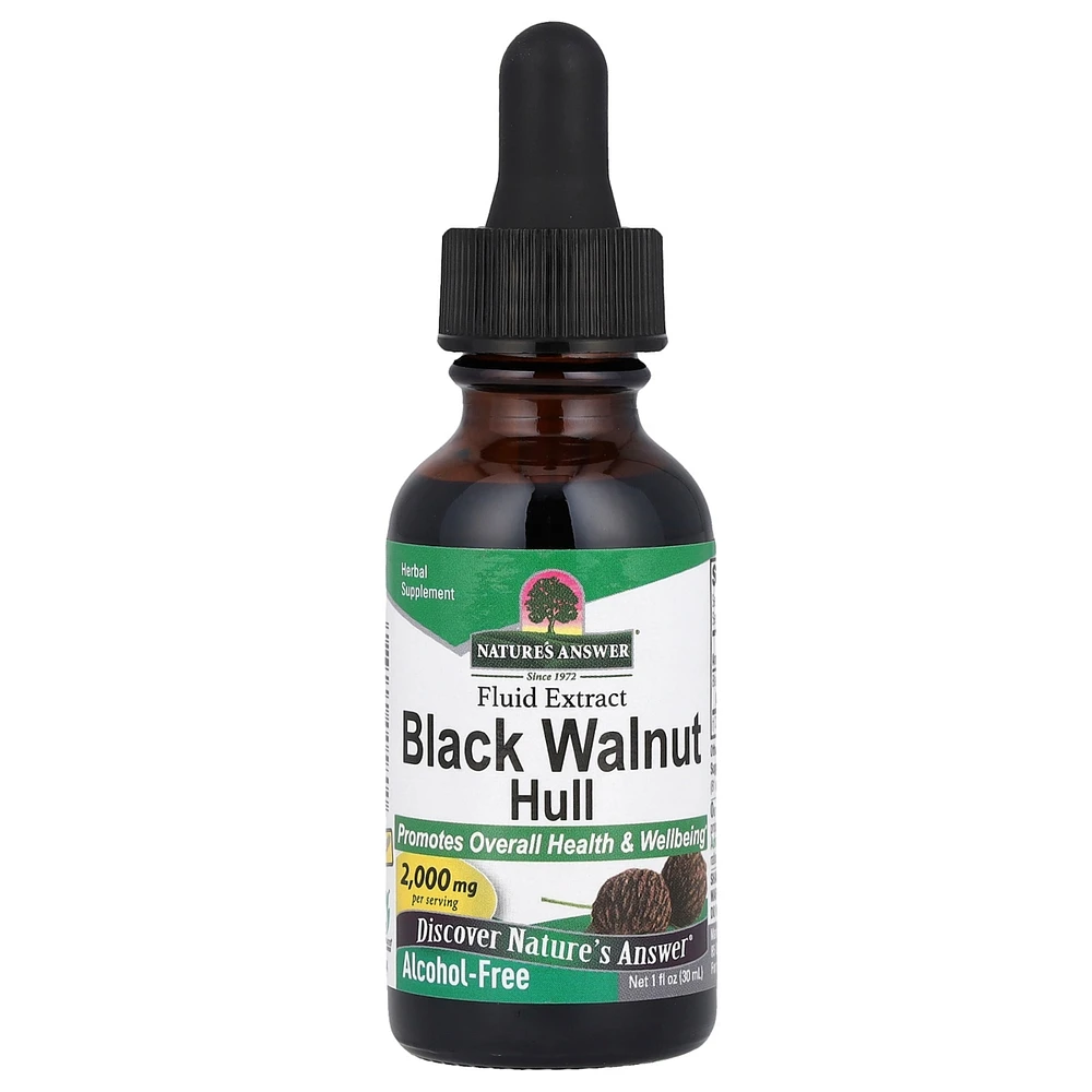 Nature's Answer Black Walnut Hull Fluid Extract Alcohol-Free 2 000 mg - 1 fl oz (30 mL) - Assorted Pre