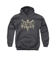 Batman Boys Classic Tv Youth Vintage Logo Pull Over Hoodie / Hooded Sweatshirt