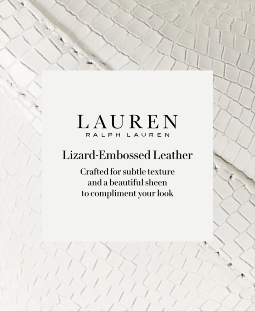 Lauren Ralph Women's Slide-Buckle Lizard-Embossed Belt