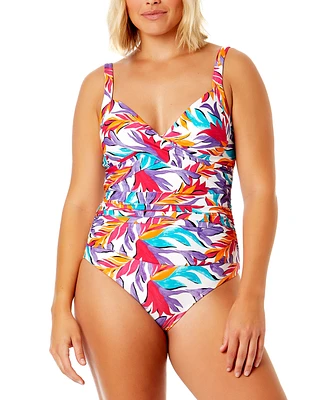 Anne Cole Women's Tropical-Print One-Piece Swimsuit