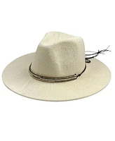 Marcus Adler Women's Packable Panama Hat with Beaded Trim