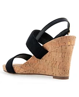 Aerosoles Women's Paxton Buckle Strap Wedge Sandals