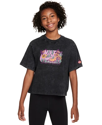 Nike Big Girls Sportswear Graphic-Print Cotton T-Shirt