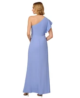 Adrianna Papell Women's Side-Tied One-Shoulder Gown