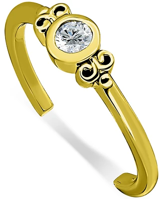 Giani Bernini Cubic Zirconia Bezel Fancy Toe Ring, Created for Macy's