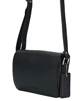 Mancini Pebble Leather Connie Crossbody Handbag