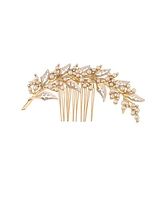 Ettika Ethereal Imitation Pearl Leaf Hair Comb