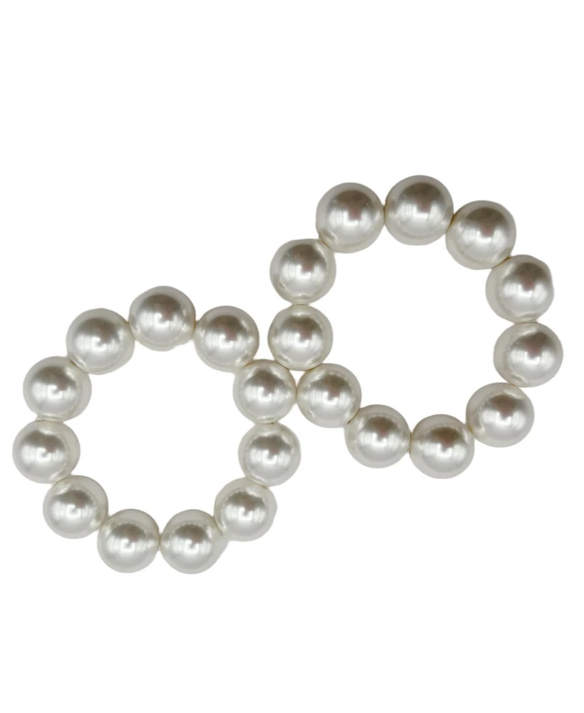 Michael Gabriel Designs 2-Pc. Set Imitation Pearl Stretch Bracelets, Created for Macy's