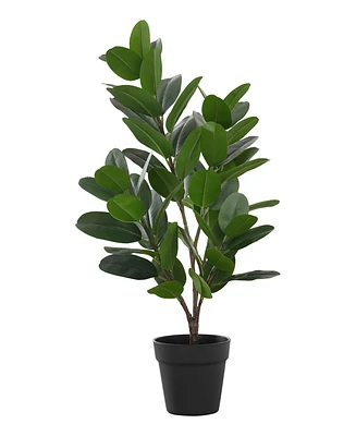 Monarch Specialties 28" Indoor Artificial Floor Garcinia Tree with Black Pot