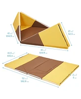 ECR4Kids SoftZone Camp, Canoe and Tumble Too, Chocolate/Yellow