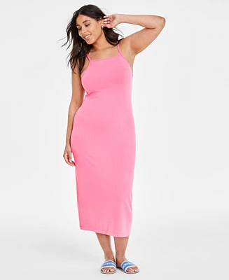 On 34th Women's Knit Ribbed Midi Dress, Created for Macy's