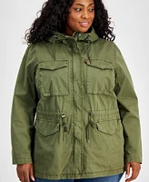 Levi's Plus Cotton Hooded Military Zip-Front Jacket