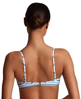 Lauren Ralph Women's Striped Embellished Bikini Top