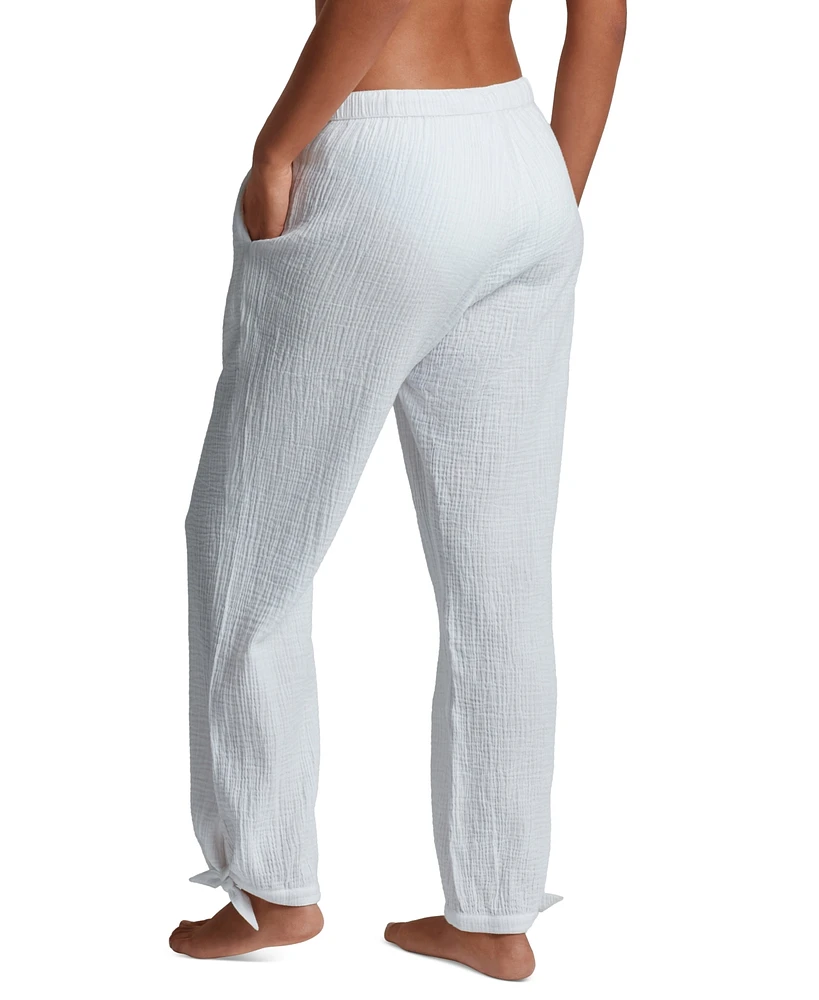 Lauren Ralph Women's Cotton Pull-On Cover-Up Pants