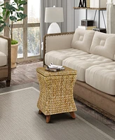 Gallerie Decor Bali Breeze Square Flared Storage Table, Ottoman