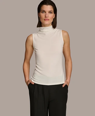 Donna Karan Women's Mock Neck Sleeveless Top