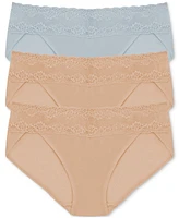 Natori Bliss Perfection Lace Waist Bikini Underwear 3-Pack 756092MP