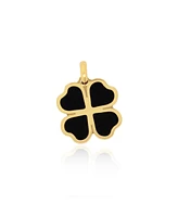 The Lovery Onyx Lucky Clover Charm