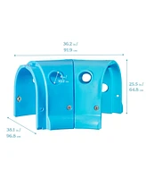 ECR4Kids Willow Climb-n-Crawl Whale, 2-Section Extension Set, Capri Blue/French Blue
