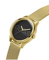 Guess Men's Analog Gold-Tone Stainless Steel Mesh Watch, 44mm