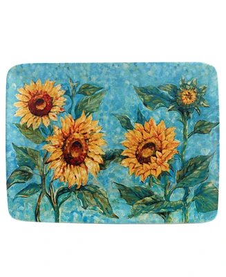 Certified International Golden Sunflowers Rectangular Platter