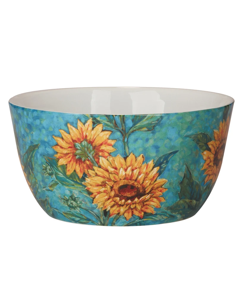 Certified International Golden Sunflowers Deep Bowl