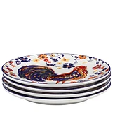 Certified International Morning Rooster Set of 4 Dinner Plates