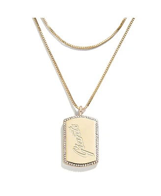 Women's Wear by Erin Andrews x Baublebar San Francisco Giants Dog Tag Necklace - Gold