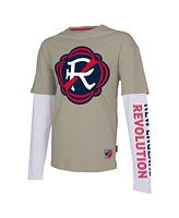 Men's Stadium Essentials Tan New England Revolution Status Long Sleeve T-shirt