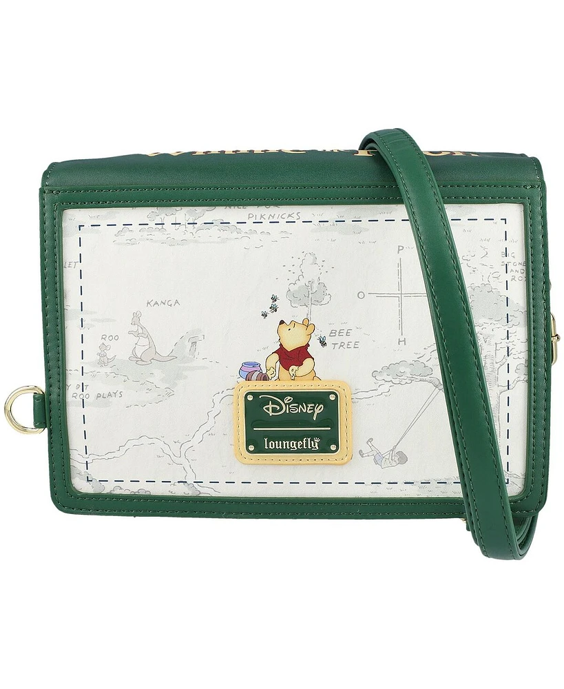 Women's Loungefly Winnie the Pooh Classic Book Cover Convertible Crossbody Bag