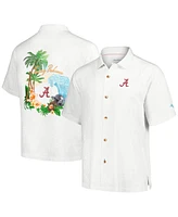 Men's Tommy Bahama White Alabama Crimson Tide Castaway Game Camp Button-Up Shirt