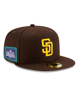 Men's New Era Brown San Diego Padres 2024 Mlb World Tour Seoul Series 59FIFTY Fitted Hat