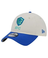 Men's New Era White Seattle Sounders Fc 2024 Kick Off Collection 9TWENTY Adjustable Hat