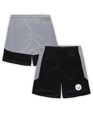 Men's Fanatics Black Pittsburgh Steelers Big and Tall Team Logo Shorts