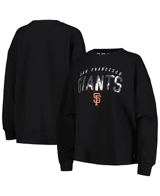 Women's Dkny Sport Black San Francisco Giants Penelope Pullover Sweatshirt