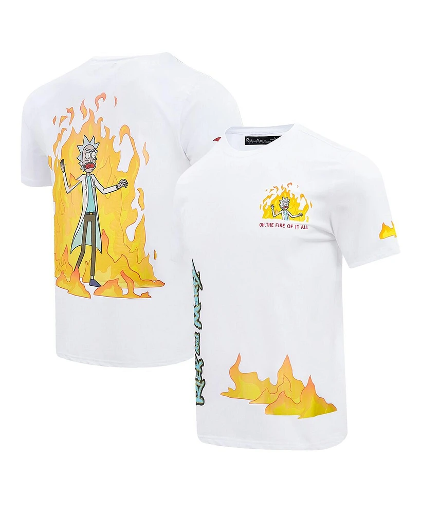 Men's Freeze Max White Rick and Morty Year of the Dragon T-shirt