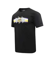 Men's Pro Standard Black Minnesota Vikings Retro Striper T-shirt